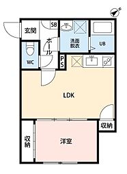 Peaks Funabashi 1LDKの間取図画像