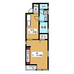 Comfort 1DKの間取図画像