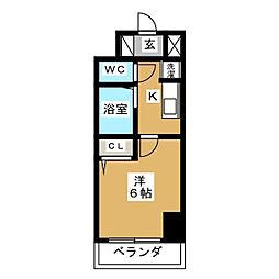 RESIDIA船橋4 1Kの間取図画像