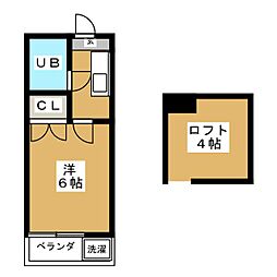 メゾン芝山 1Kの間取図画像
