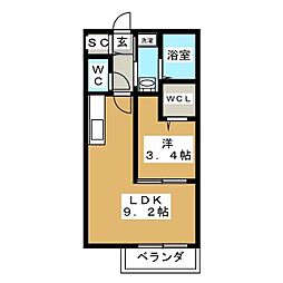 ジェンティーレトリヤマ5 1LDKの間取図画像