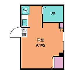 ミヤジハイツ ワンルームの間取図画像