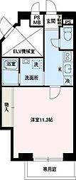エスエスハイツ市川 1Kの間取図画像