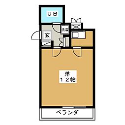 ドエル市川貳番館 1Kの間取図画像