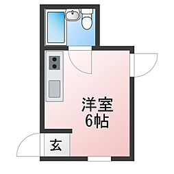 ロイヤルレジデンス ワンルームの間取図画像