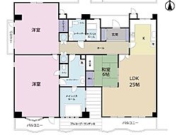 プレッソ学園木花台壱番館 3LDKの間取図画像