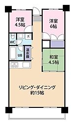 パークオーシャン 3LDKの間取図画像