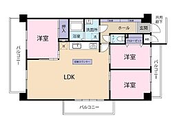 ケントパレス宮崎 3LDKの間取図画像