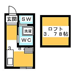 CREATION ワンルームの間取図画像