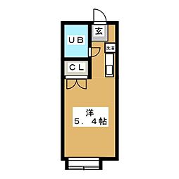 パヴィヨン平井 ワンルームの間取図画像