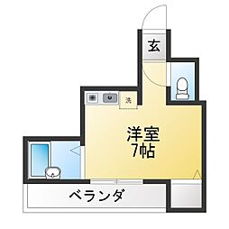 フットヒルズ ワンルームの間取図画像