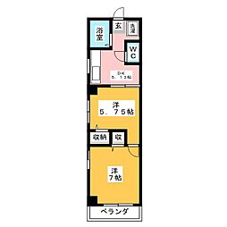 ポナールハウス 2Kの間取図画像