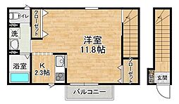 Rainbow Kamiyokoba A 1Kの間取図画像