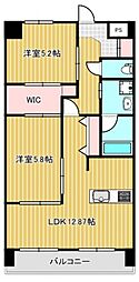 サンライト門田屋敷 2LDKの間取図画像