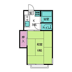 ファミーユ江華 1Kの間取図画像