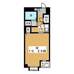 ヘレンハウス 1Kの間取図画像