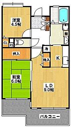emラフォーレ実籾 2LDKの間取図画像