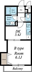 グランデ幕張 1DKの間取図画像