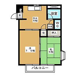 フジマンション 2DKの間取図画像