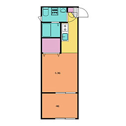 パインヒル18 1LDKの間取図画像