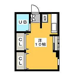 アーバンライフミクニ ワンルームの間取図画像