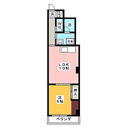 タイラビル 1LDKの間取図画像