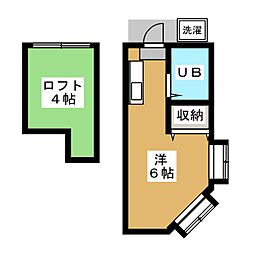 剛荘 ワンルームの間取図画像