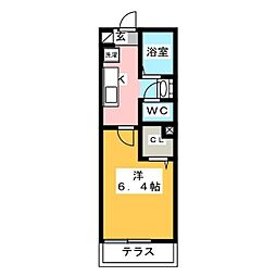 リビングヴィレッジ新柴又 1Kの間取図画像
