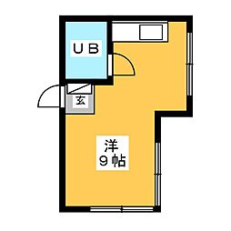 小岩第一ベルス ワンルームの間取図画像