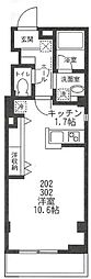 グレイス北新宿 ワンルームの間取図画像