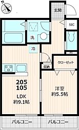 エルメゾン武蔵野2 1階