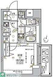 西武新宿線 西武柳沢駅 徒歩5分の賃貸マンション 3階1Kの間取り