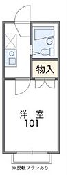 レオパレスビレッジ光が丘参番館 1Kの間取図画像