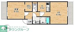 FUJISTA所沢19 1LDKの間取図画像
