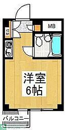 東村山ペガサスビル ワンルームの間取図画像