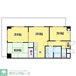シティライフ赤塚 3DKの間取図画像