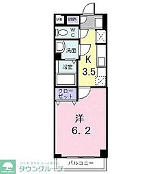 ラ・ヴィ・アン・オランジュ 1Kの間取図画像