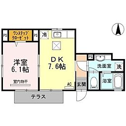 OzDuplex 1DKの間取図画像