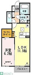 グランメール 1LDKの間取図画像