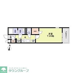 ベノーネ西所沢 1Kの間取図画像