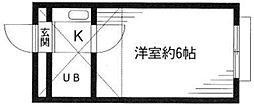 プラザドゥエピカ 1Kの間取図画像