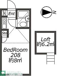 ビラ石神井公園 ワンルームの間取図画像