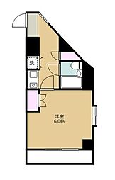 東本町ハイツ 1Kの間取図画像
