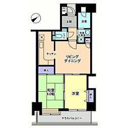 信開ドムス三社 2LDKの間取図画像