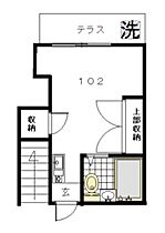 フラット大久保F 102 ｜ 東京都新宿区大久保１丁目15-25（賃貸アパート1R・1階・12.00㎡） その2