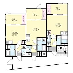FolsClass三軒茶屋一丁目 1DKの間取図画像