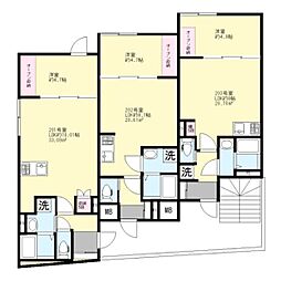 FolsClass三軒茶屋一丁目 1LDKの間取図画像