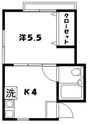コーポリラ阿佐谷 1Kの間取図画像