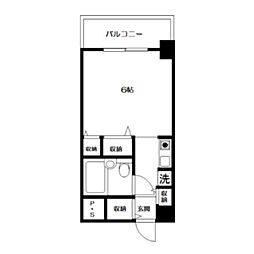 南阿佐ヶ谷シティハウス ワンルームの間取図画像