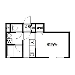 やよい 1Kの間取図画像